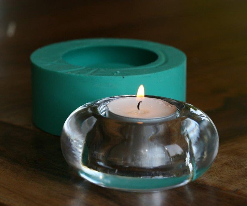 A silicone mold for tealight candle holder for resin and Etsy
