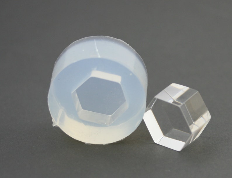 A Transparent Silicone Mold for Jewellery DIY, Regular Hexagon 10mm - Etsy