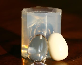Een transparante silicone mal voor juwelen DIY, ei schimmel 20 / 14mm (2)