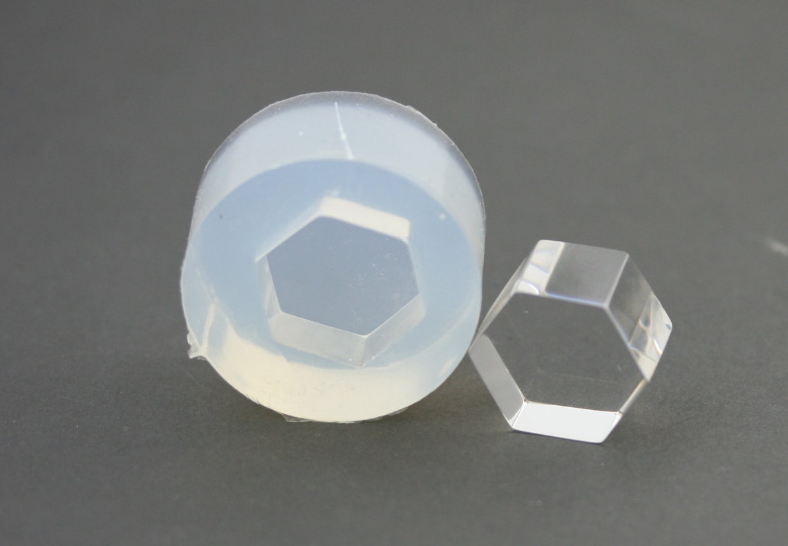 A Transparent Silicone Mold for Jewellery DIY, Regular Hexagon 10mm - Etsy