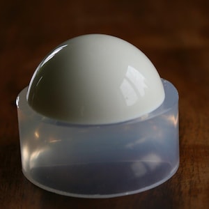 A transparent silicone mould for jewellery Diy,  semishere, half sphere 40mm