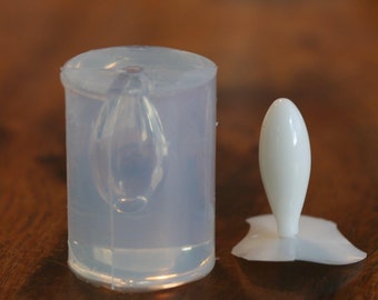A transparent silicone mold for jewellery Diy, a teardrop 9/24mm, 1 piece