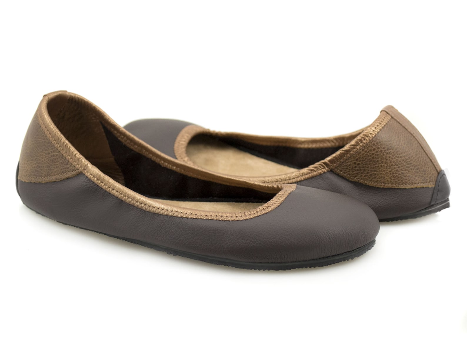 Chocolate Ballet Flats Minimalist Brown Leather Flats Etsy