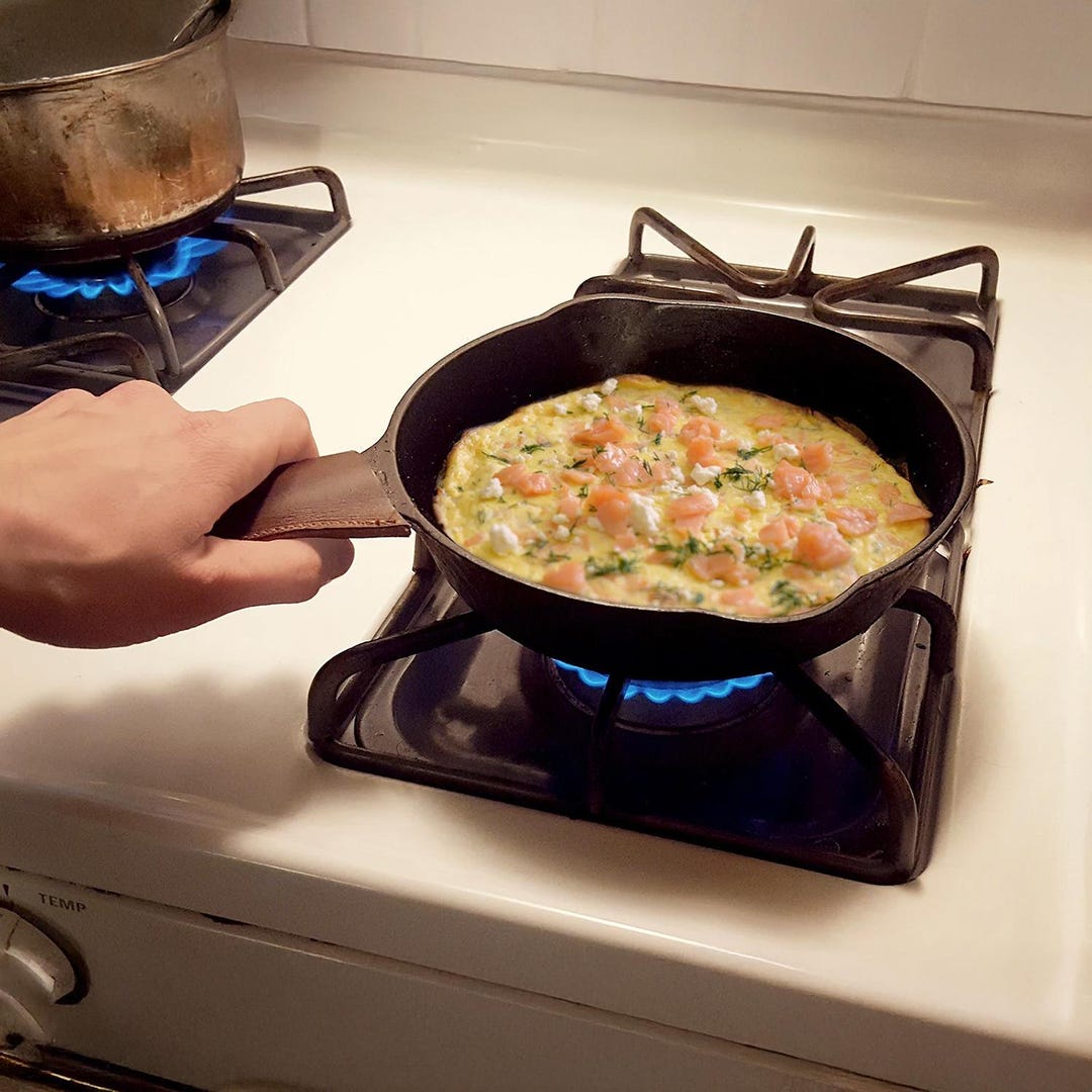 Leather Pan Handle Cover - Handcrafted Cast Iron Handle