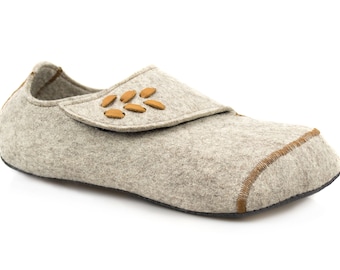 Merino Wool Moccasins in Chai - Light Brown Zen Moccasin Slippers - Minimalist Slippers - Adult Softstar "Zen Moccasin" Style