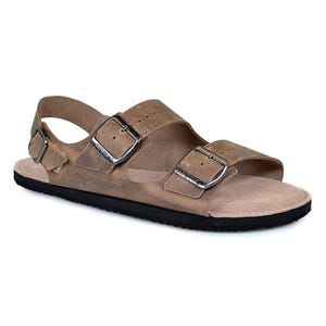 Flexible Brown Leather Sandals - Minimalist Sandals - Zero Drop Sandals Made in USA - Adult Softstar "Camino" Style