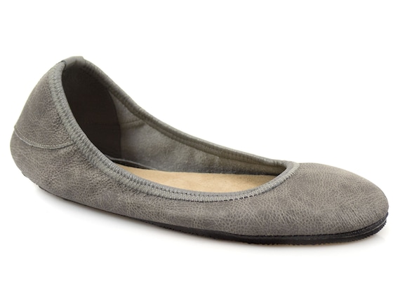 comfortable gray flats