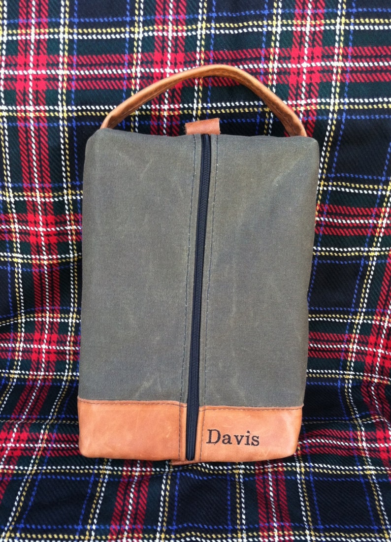 Waxed Canvas Golf Shoe Bag/ Father's Day Gift/ Country Etsy