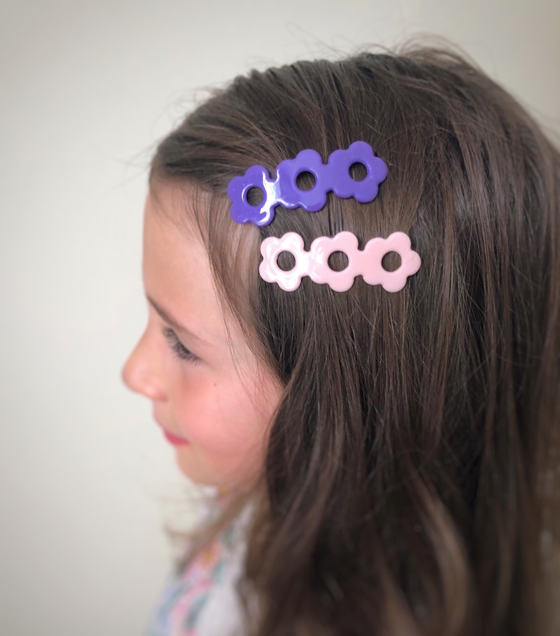 Flower Barrettes for Girls Child Plastic Barrette Clips Hair Etsy