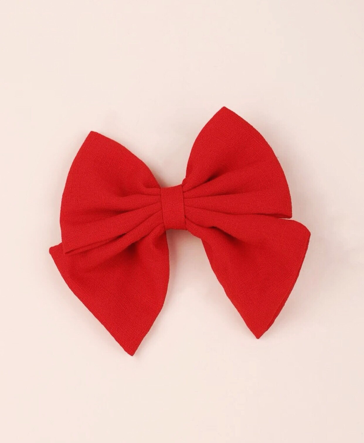 Handmade Extra Large Red Hair Bow, Red Hair Bow Texas Size 5 inch / Alligator Clip Only