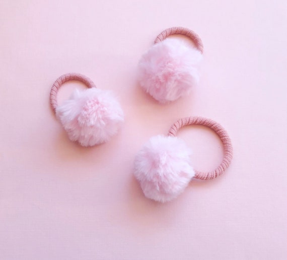 Fuzzy Pink Pom Pom Ponytail Hair Elastic for Child/baby/girl - Etsy Fuzzy Pink Pom Pom Ponytail Hair Elastic for Child/baby/girl - Etsy