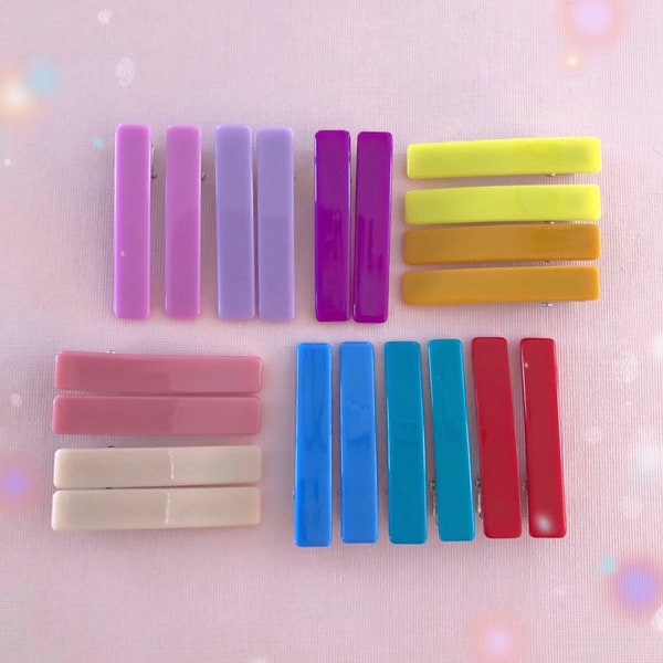 Acrylic Bar Barrette Clips, Hair Accessories for Kids, Little Girl Candy Colors Hair Clips, Child Gifts, Acrylic Clip For Kids, Baby Clips