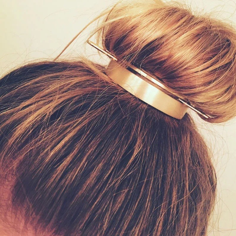Bun or Ponytail Holder Rose Gold Hair Cuff Adult Hair Etsy