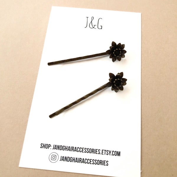 Antique-Style Tiny Flower Barrette/Bobby Pin Set for Adults, Women Hair Accessories, Antique-Style Bobby Pins for Ladies, Hair Pins, Gifts