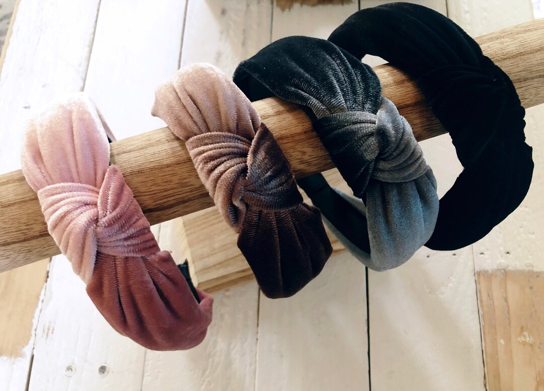 Soft Velvet Top Knot Headband for Women, Velvet Headband, Dressy