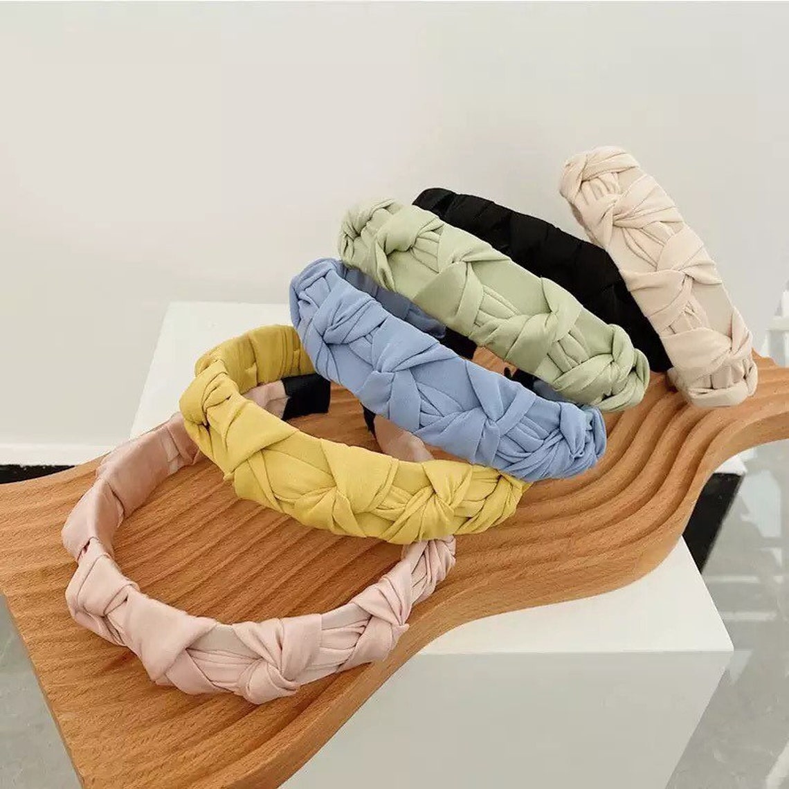 Knotted Pattern Headband for Women Silky Headband Dressy Etsy