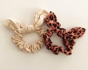 Bunny Ears Scrunchie Set voor vrouwen, Scrunchy, Scrunchies voor volwassenen, paardenstaarthouder, haarbanden, vriendingeschenken, minimalistische Scrunchie Set