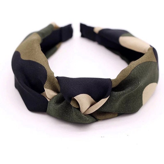Camouflage Top Knot Headband For Women Silky Military Camo Etsy Camouflage Top Knot Headband For Women Silky Military Camo Etsy