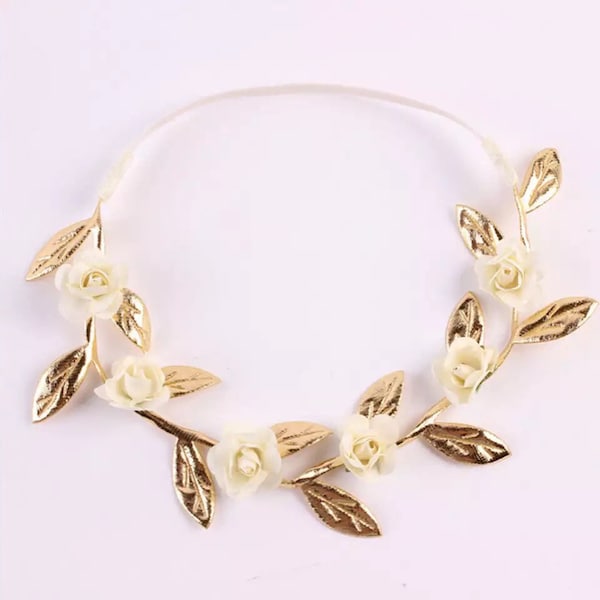 Gold Leaf Headband Etsy