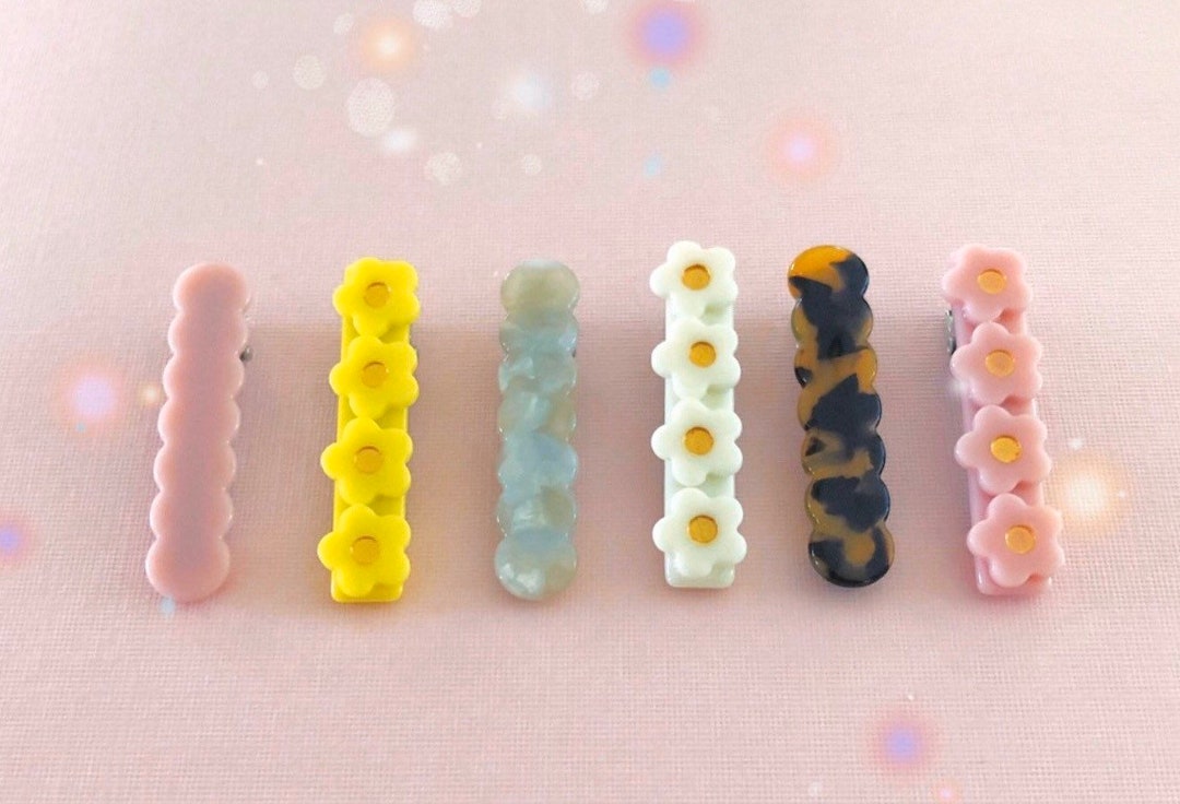 Acrylic Bar Barrette Clips, Hair Accessories for Kids, Little Girl
