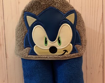 sonic the hedgehog hooded towel