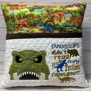 Reading Pillow/Embroidered Pocket Pillow
