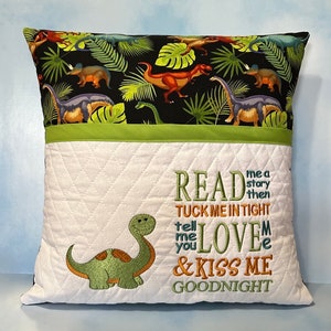 Reading Pillow/Embroidered Pocket Pillow