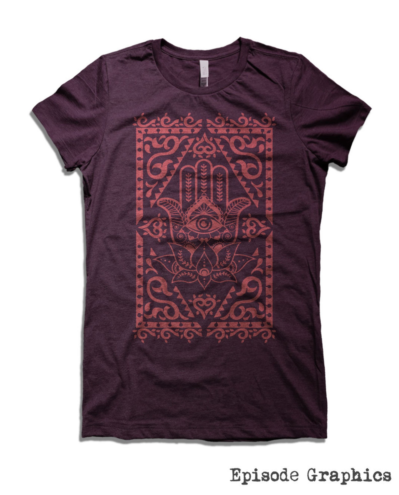 Hamsa Rahmen Grafik Damen Slim Fit T Shirt Herren Unisex Etsy