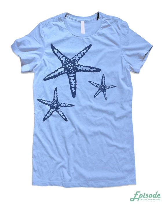 Starfish Graphic, Women's T-shirt, Medium Size fitted Fit