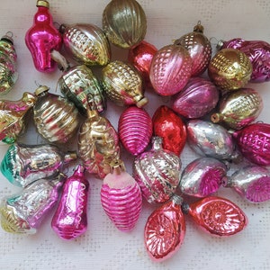 Vintage Christmas tree decorations, Christmas mercury Glass Ornaments - Made in USSR #11