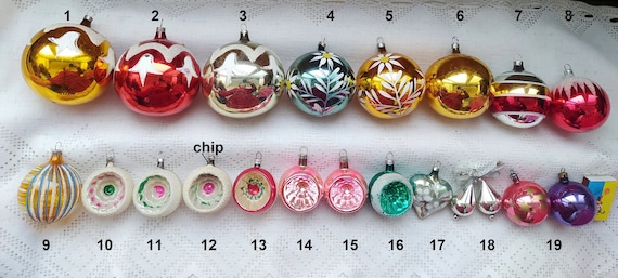 アンティーク ガラスのクリスマスオーナメント 11個セット クリスマス