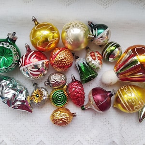Christmas Silver Mercury Glass Ornaments,  Germany Christmas tree decorations - Made in DDR or USSR 4