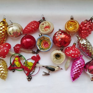 Adornos navideños de cristal de mercurio plateado, decoraciones para árboles de Navidad de Alemania - Hecho en DDR 5