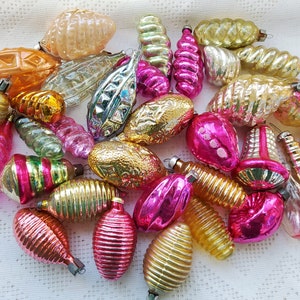 Vintage Christmas tree decorations, Christmas mercury Glass Ornaments - Made in USSR #12