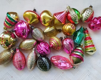 Adornos navideños vintage, adornos navideños de vidrio de mercurio - Fabricados en la URSS n.º 7