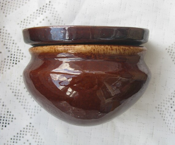 wall pocket USSR brown flower vase Vintage Ceramic Hanging Vase wall hanging planter home decor