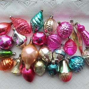 Vintage Christmas tree decorations, Christmas mercury Glass Ornaments - Made in USSR 20