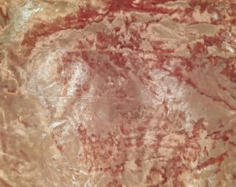 Vintage Plush Luxurious fabric (viscose on cotton base). Bright rich color yellow plush. 1970's