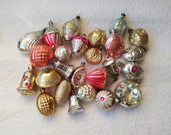 Vintage Christmas tree decorations, Christmas mercury Glass Ornaments - Made in USSR 18