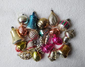 Vintage Christmas tree decorations, Christmas mercury Glass Ornaments - Made in USSR 24