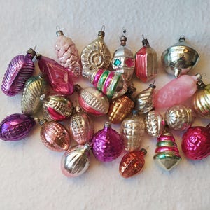 Vintage Christmas tree decorations, Christmas mercury Glass Ornaments - Made in USSR 16