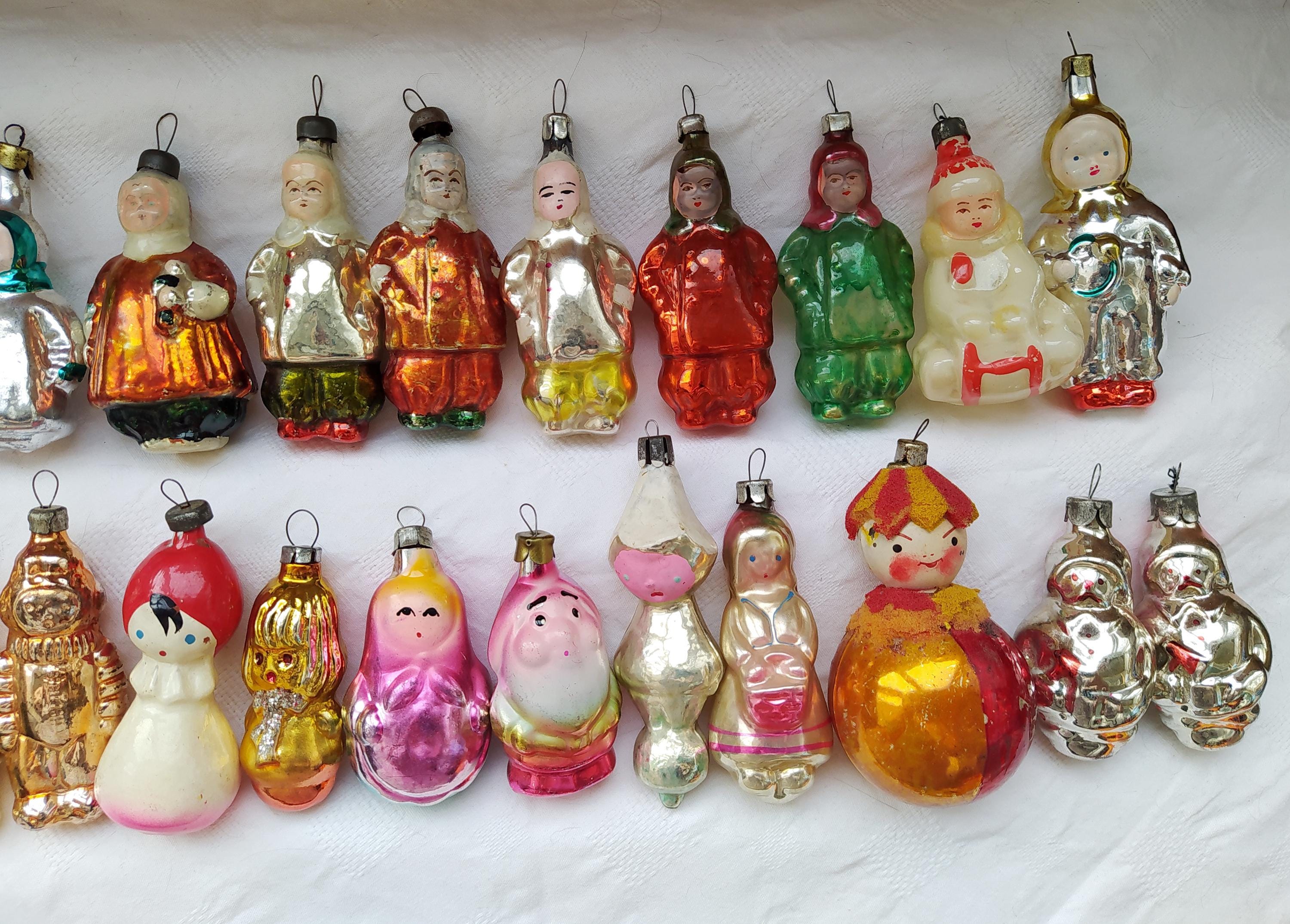 希少なヴィンテージソビエトクリスマスツリーの飾り（乙女、女の子