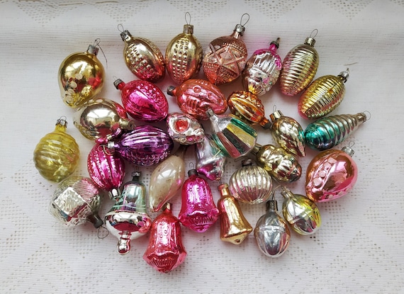 Vintage Christmas Tree Decorations, Christmas Mercury Glass