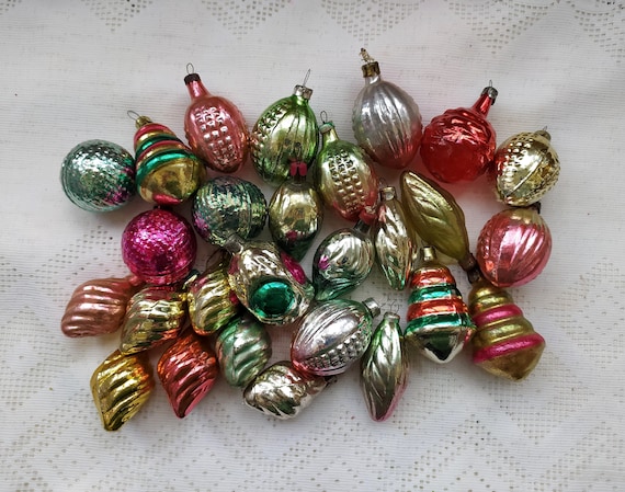 Vintage Christmas Tree Decorations, Christmas Mercury Glass