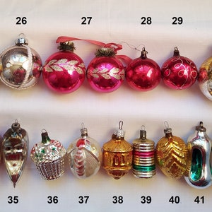Christmas Silver Mercury Glass Ornaments, Germany Christmas tree decorations Made in DDR or USSR 1 image 3
