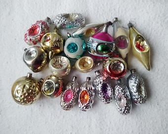 Vintage Soviet or Germany Christmas tree decoration, Silver Indent Glass Ornament, Christmas decor, Retro Tree decoration, Made in DDR,  #14