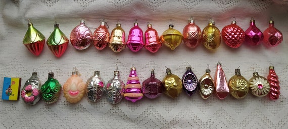 Vintage Christmas Tree Decorations, Christmas Mercury Glass