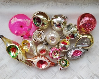 ヴィンテージクリスマスツリーの飾り、クリスマス水銀ガラス