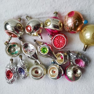 Vintage Soviet Christmas tree decoration, Silver Indent Glass Ornament, Christmas decor, Retro Tree decoration, Made in USSR. #2