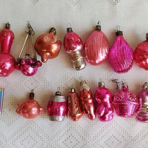 Vintage Christmas Pink Tree Decorations Christmas Mercury - Etsy